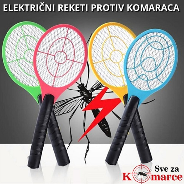 2u1 Reket za komarace, muve i insekte + LED Lampa - Image 2